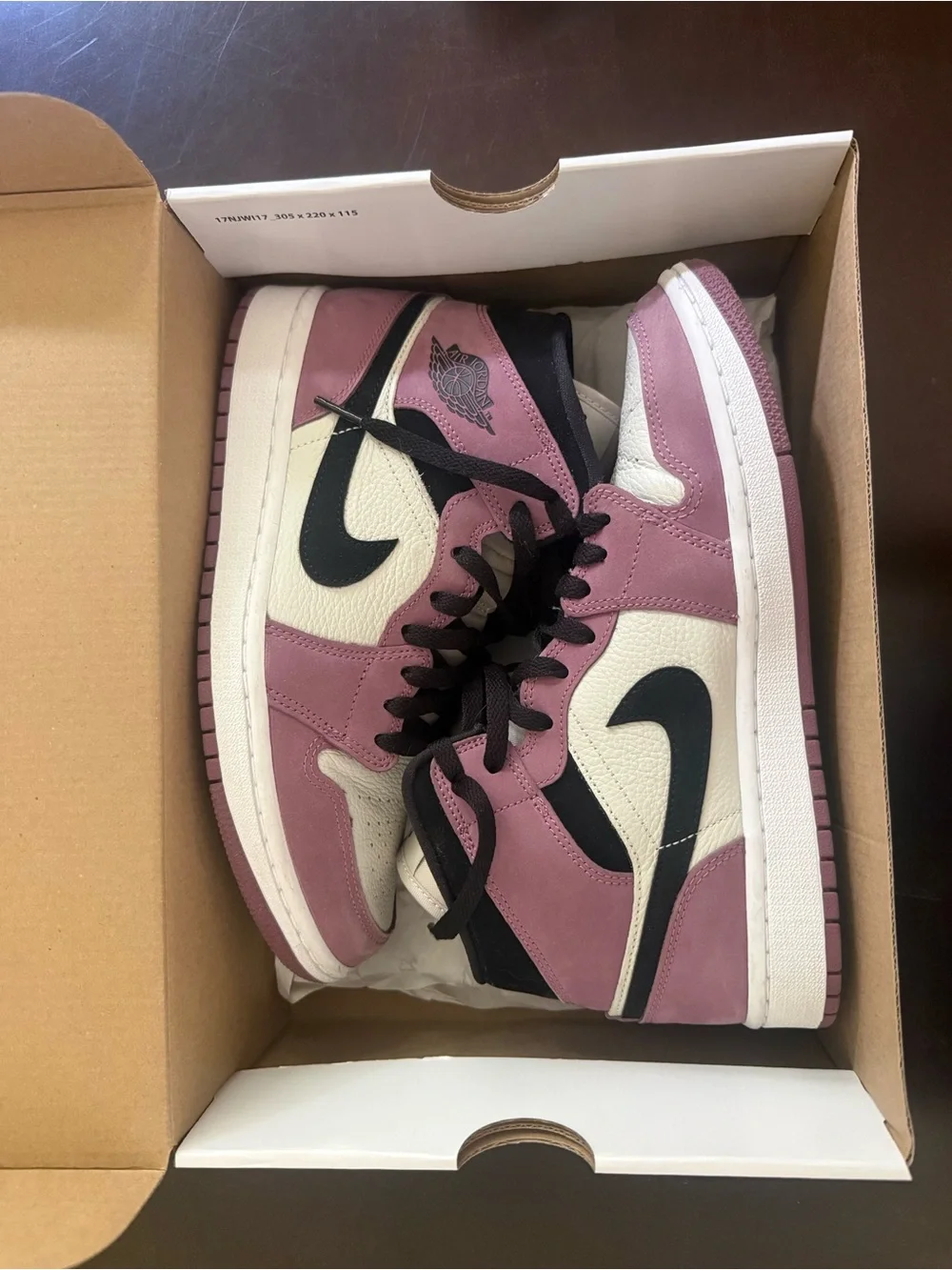 Nike Women's Sneakers Pink, Black & White Mid-Top